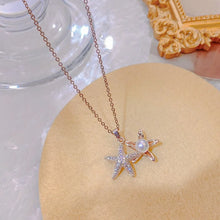 Load image into Gallery viewer, Starfish Pearl Necklace