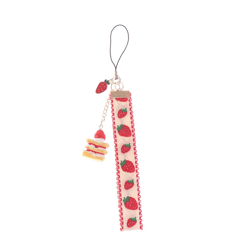 Strawberry Cake Lanyard