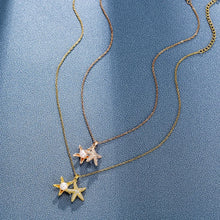 Load image into Gallery viewer, Starfish Pearl Necklace
